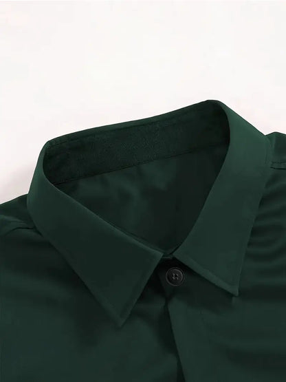 Stefano | Men’s Tailored Button Placket Long Sleeve Shirt