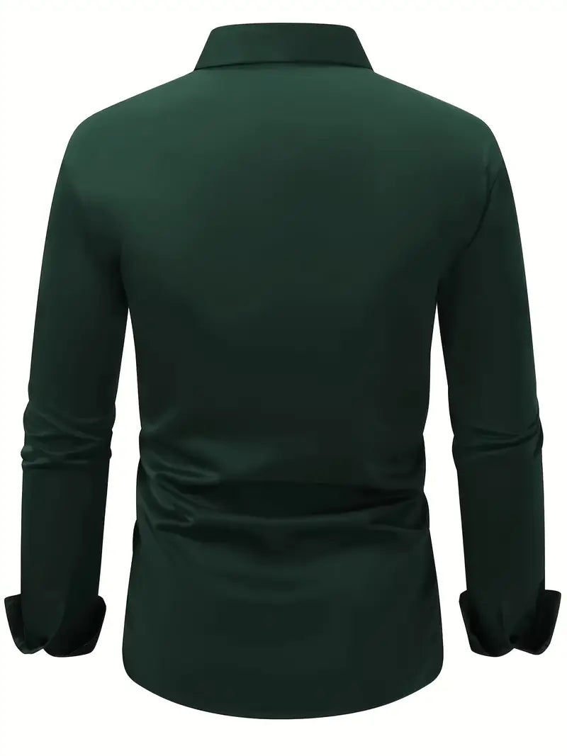 Stefano | Men’s Tailored Button Placket Long Sleeve Shirt