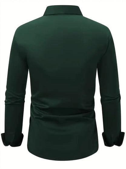 Stefano | Men’s Tailored Button Placket Long Sleeve Shirt