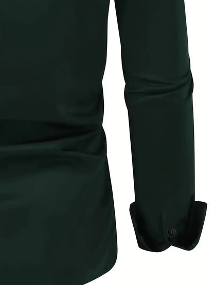Stefano | Men’s Tailored Button Placket Long Sleeve Shirt