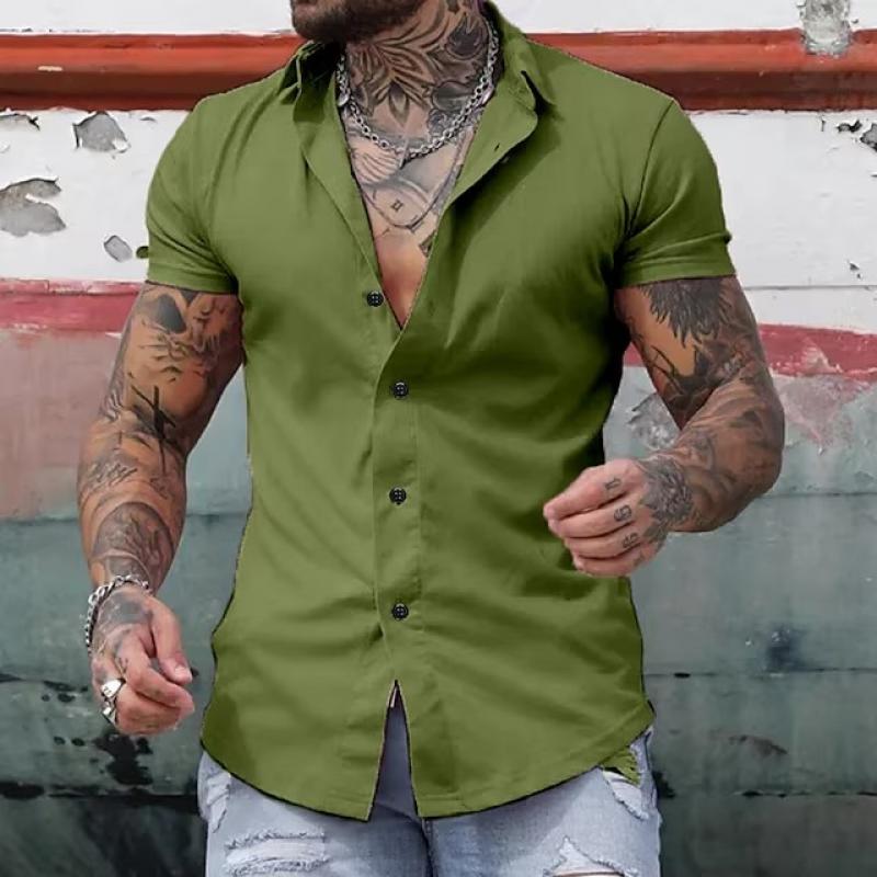 Dario | Men’s Slim Fit Short Sleeve Button-Up