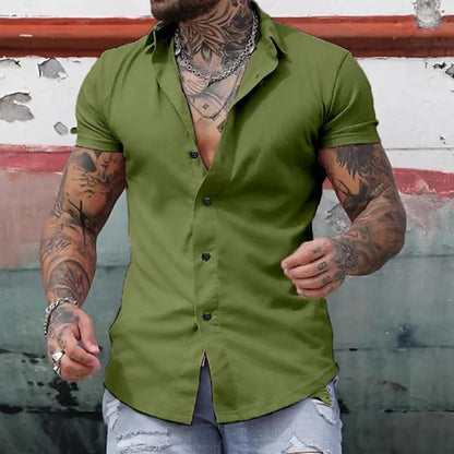 Dario | Men’s Slim Fit Short Sleeve Button-Up