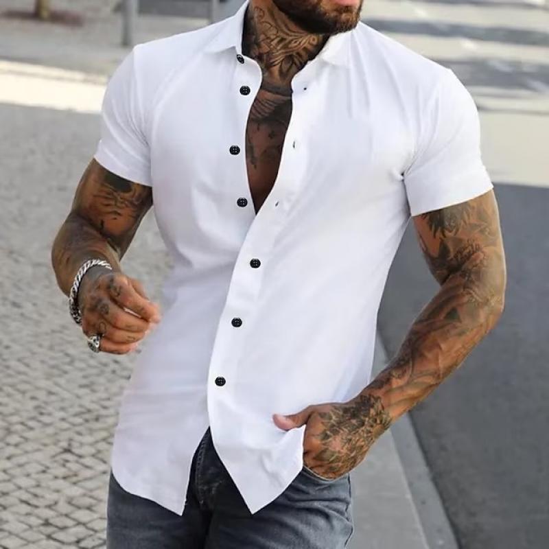 Dario | Men’s Slim Fit Short Sleeve Button-Up