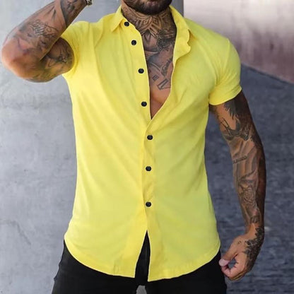 Dario | Men’s Slim Fit Short Sleeve Button-Up