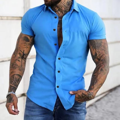 Dario | Men’s Slim Fit Short Sleeve Button-Up