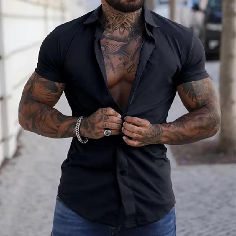 Dario | Men’s Slim Fit Short Sleeve Button-Up