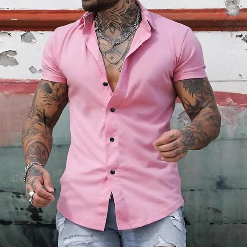 Dario | Men’s Slim Fit Short Sleeve Button-Up