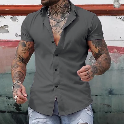 Dario | Men’s Slim Fit Short Sleeve Button-Up
