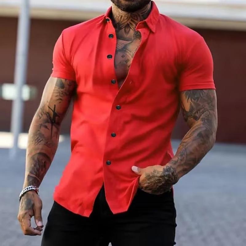 Dario | Men’s Slim Fit Short Sleeve Button-Up