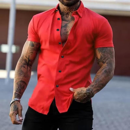 Dario | Men’s Slim Fit Short Sleeve Button-Up