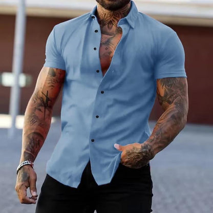 Dario | Men’s Slim Fit Short Sleeve Button-Up