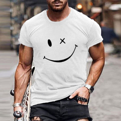 Adrian | Men's Grafik Smile Freizeit Short Sleeve T-Shirt
