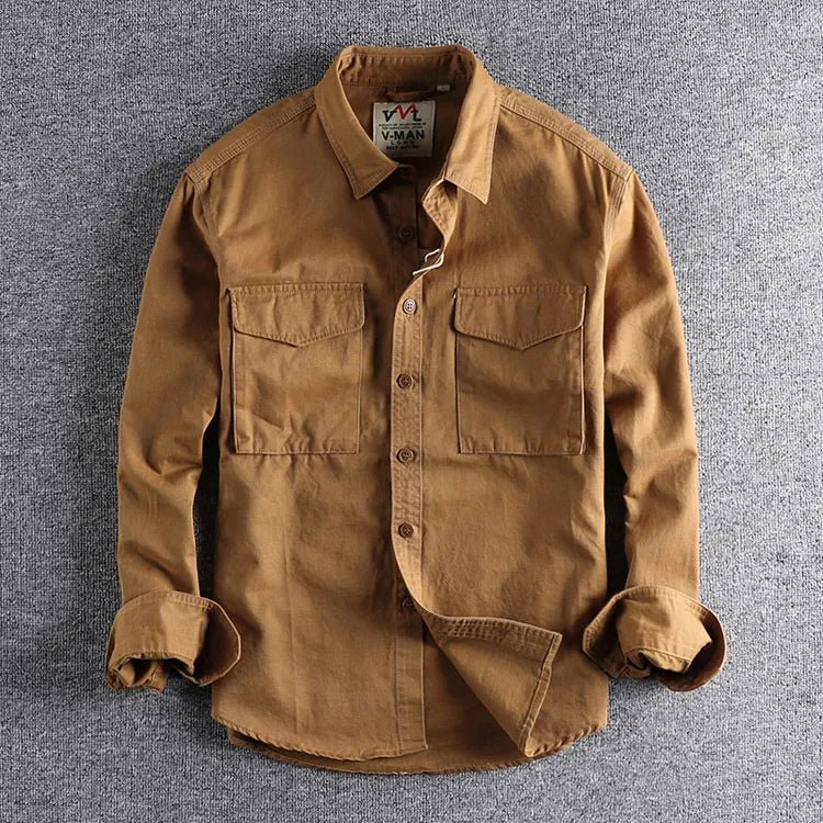 Alberto | Men’s Double Pocket Button Placket Casual Shirt