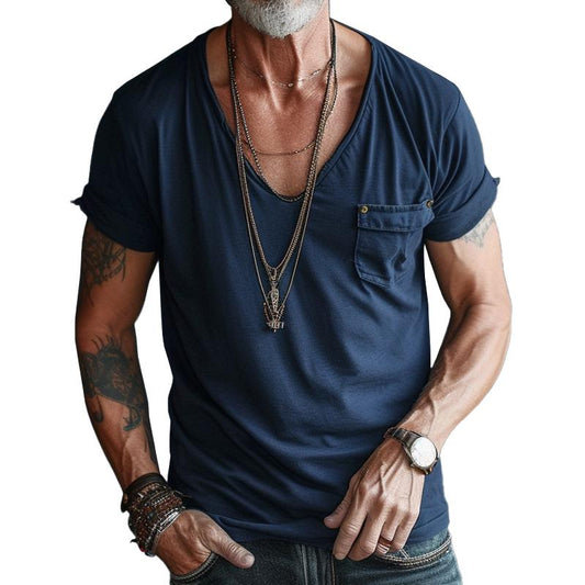 Dante | Men’s Deep Crew Neck Pocket T-Shirt