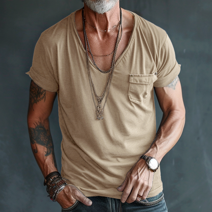 Dante | Men’s Deep Crew Neck Pocket T-Shirt