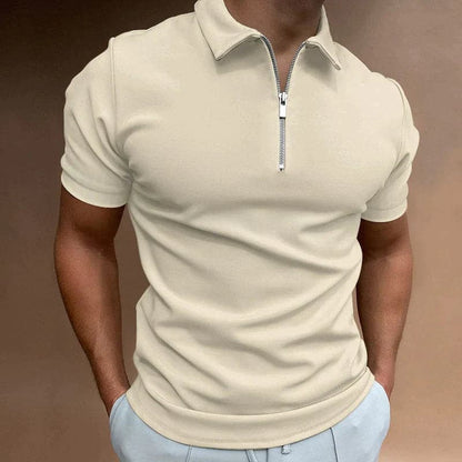Enzo | Men’s Half-Zip Mock Neck Polo Shirt