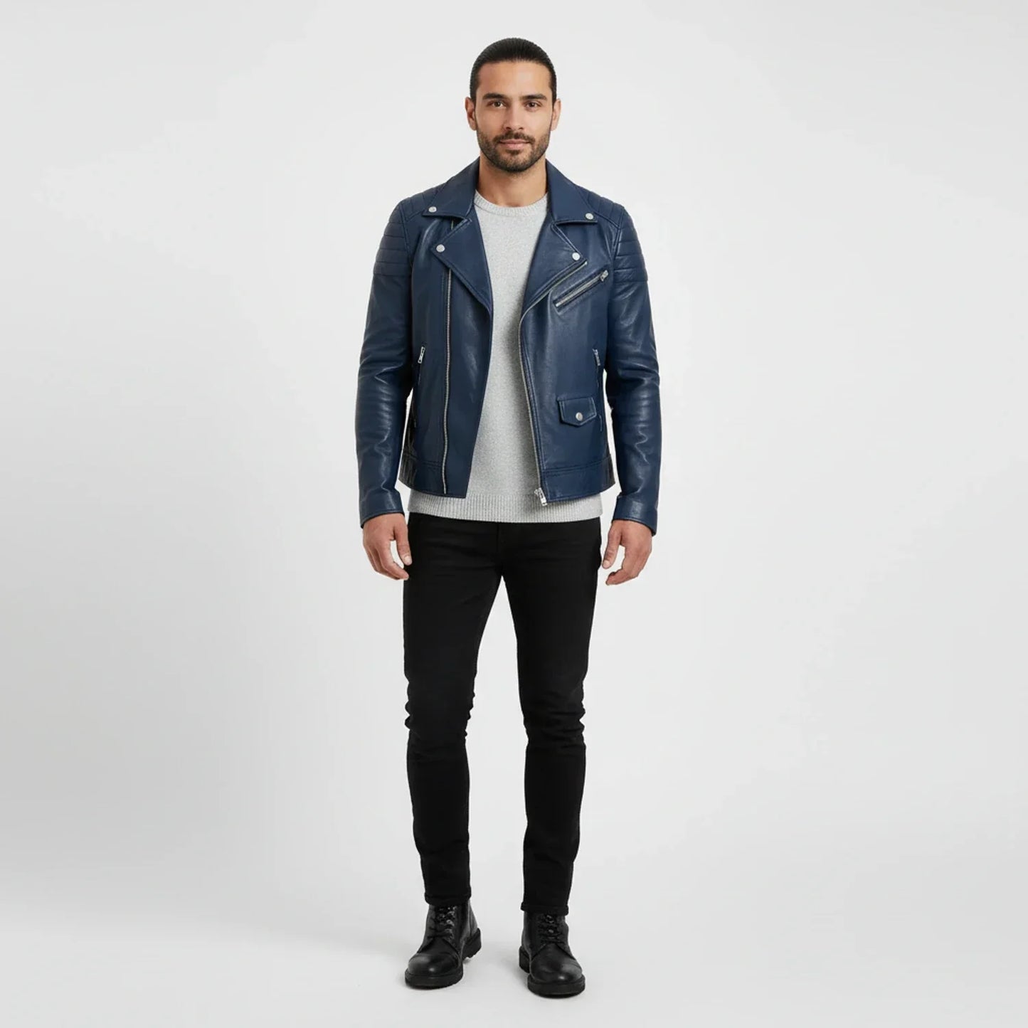 Jordan | Men's Zip-Up Leather Jacket