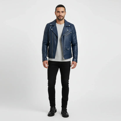 Jordan | Men's Zip-Up Leather Jacket