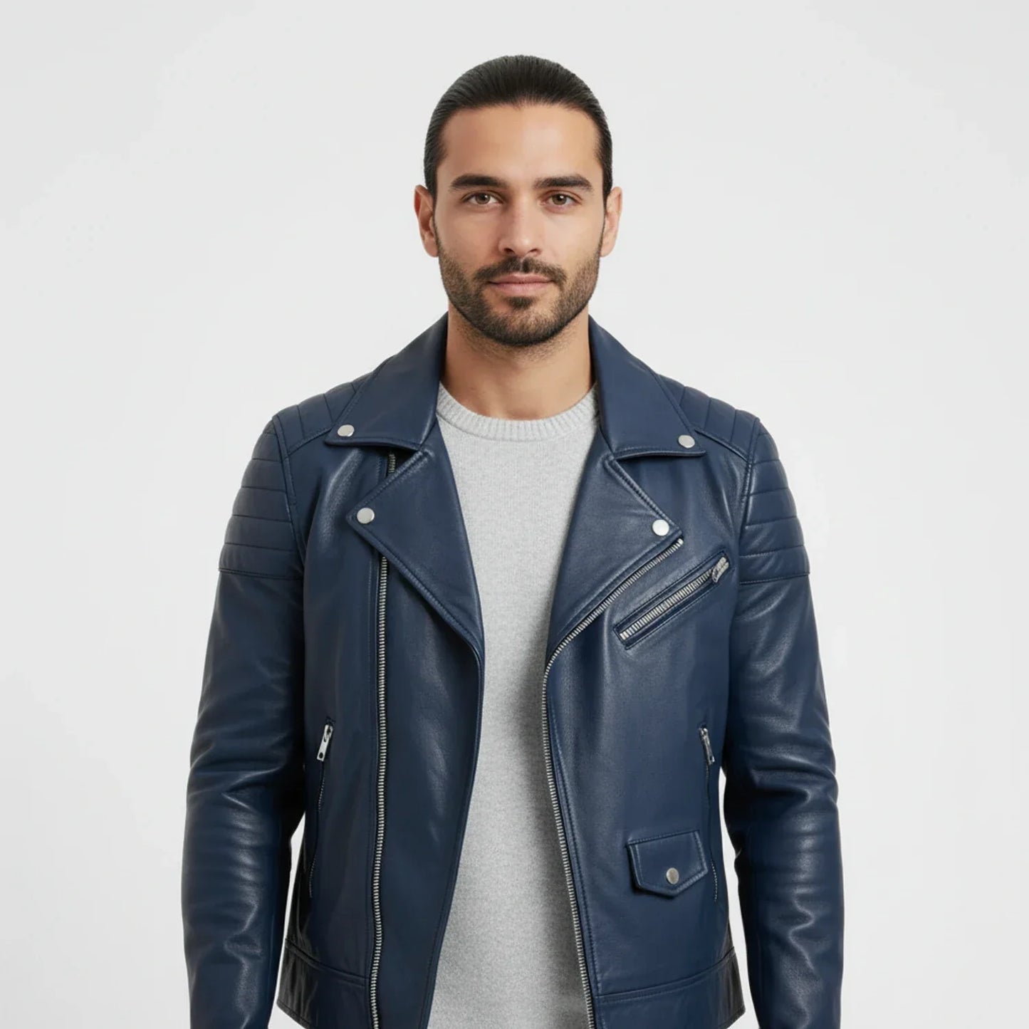 Jordan | Men's Zip-Up Leather Jacket