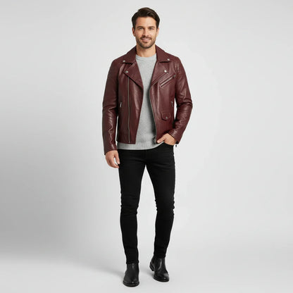 Jordan | Men's Zip-Up Leather Jacket
