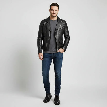 Jordan | Men's Zip-Up Leather Jacket