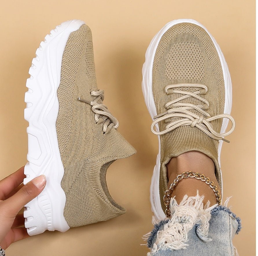 Martina | Women's Trendy Lace-Up-Sneakers with chunky Sole