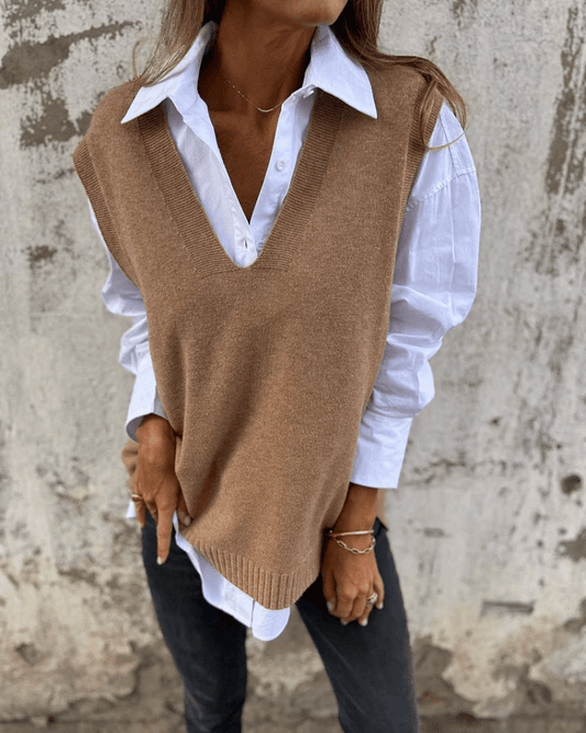 Brunella | V-Neck Elegant Flattering Stylish Vest