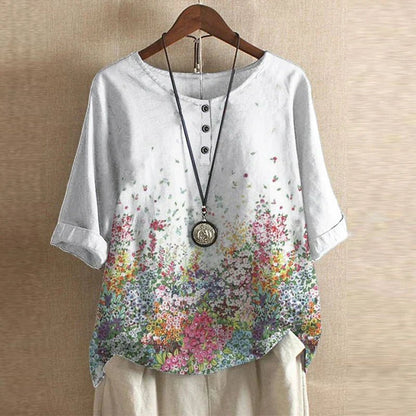 Angeluccia | Date-Night Breathable Floral Design Blouse