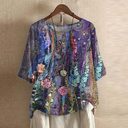 Angeluccia | Date-Night Breathable Floral Design Blouse