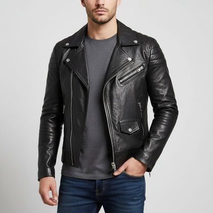 Jordan | Men's Zip-Up Leather Jacket
