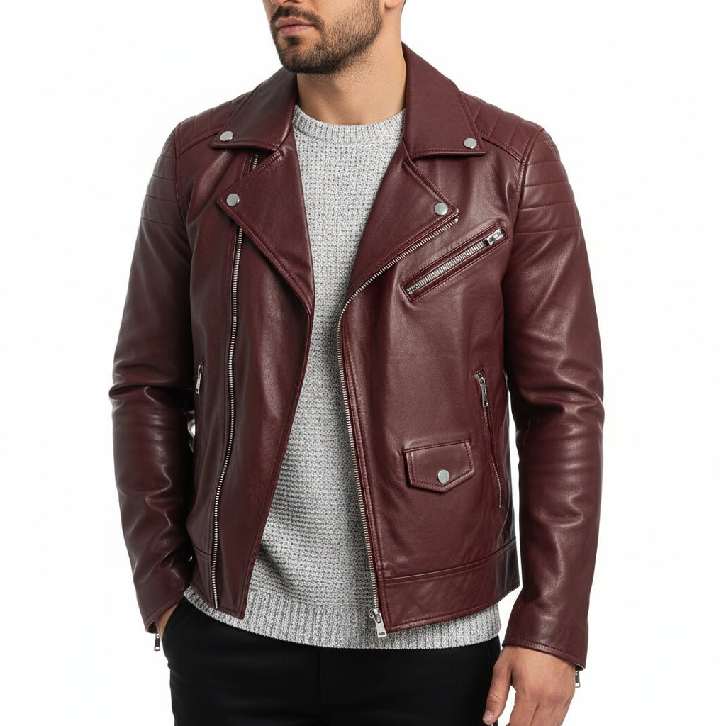 Jordan | Men's Zip-Up Leather Jacket