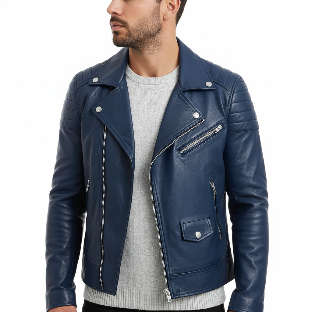 Jordan | Men's Zip-Up Leather Jacket