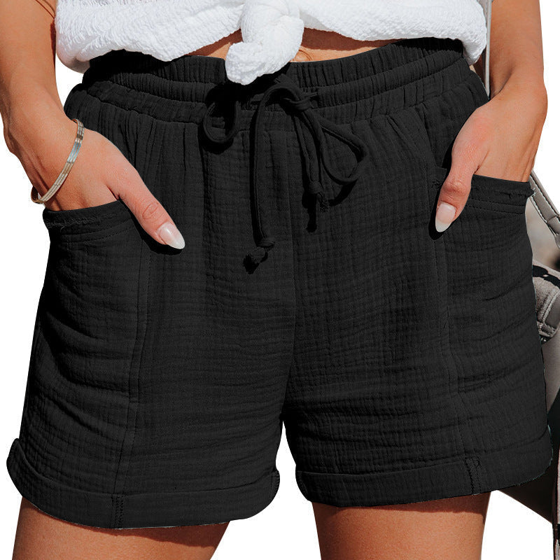 Susan | Wide-Leg Drawstring Shorts