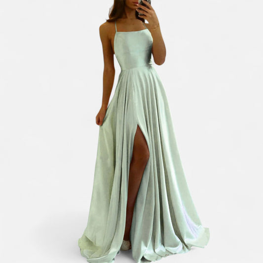 Greta | Women's Wedding Guest Dress Slit Maxi Dress