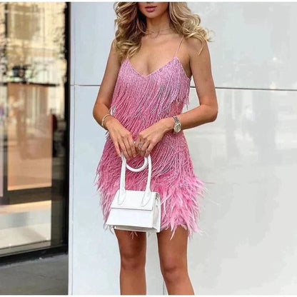 Edith | Women's Summer Figure-Hugging Cocktail Mini Dress with Sequin