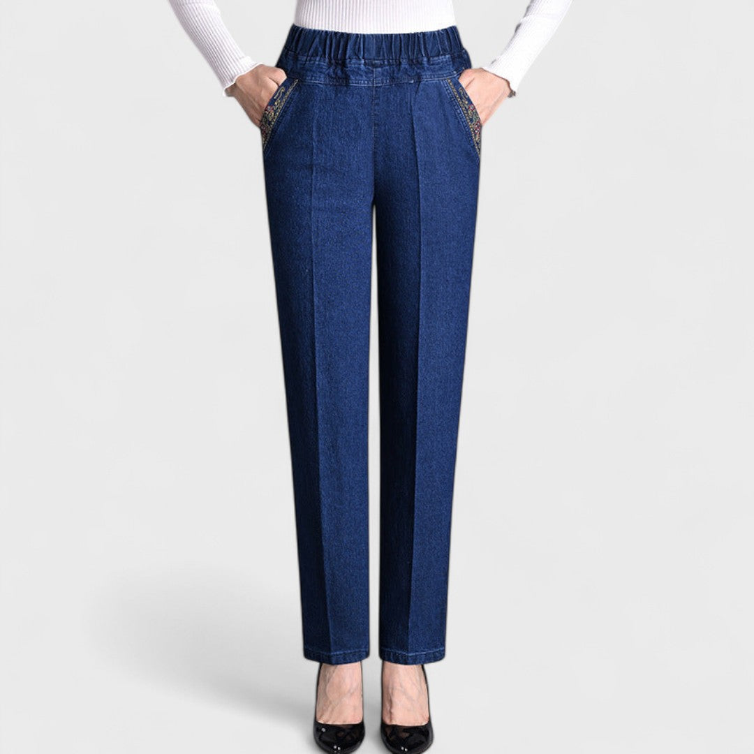 Anna | Women's Comfortable Stretch-Jeans with Side Pockets and Elastic Waistband