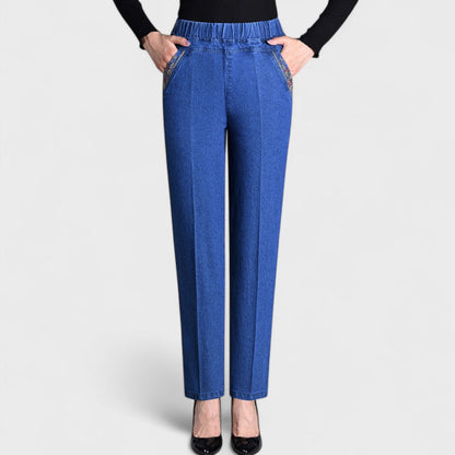Anna | Women's Comfortable Stretch-Jeans with Side Pockets and Elastic Waistband