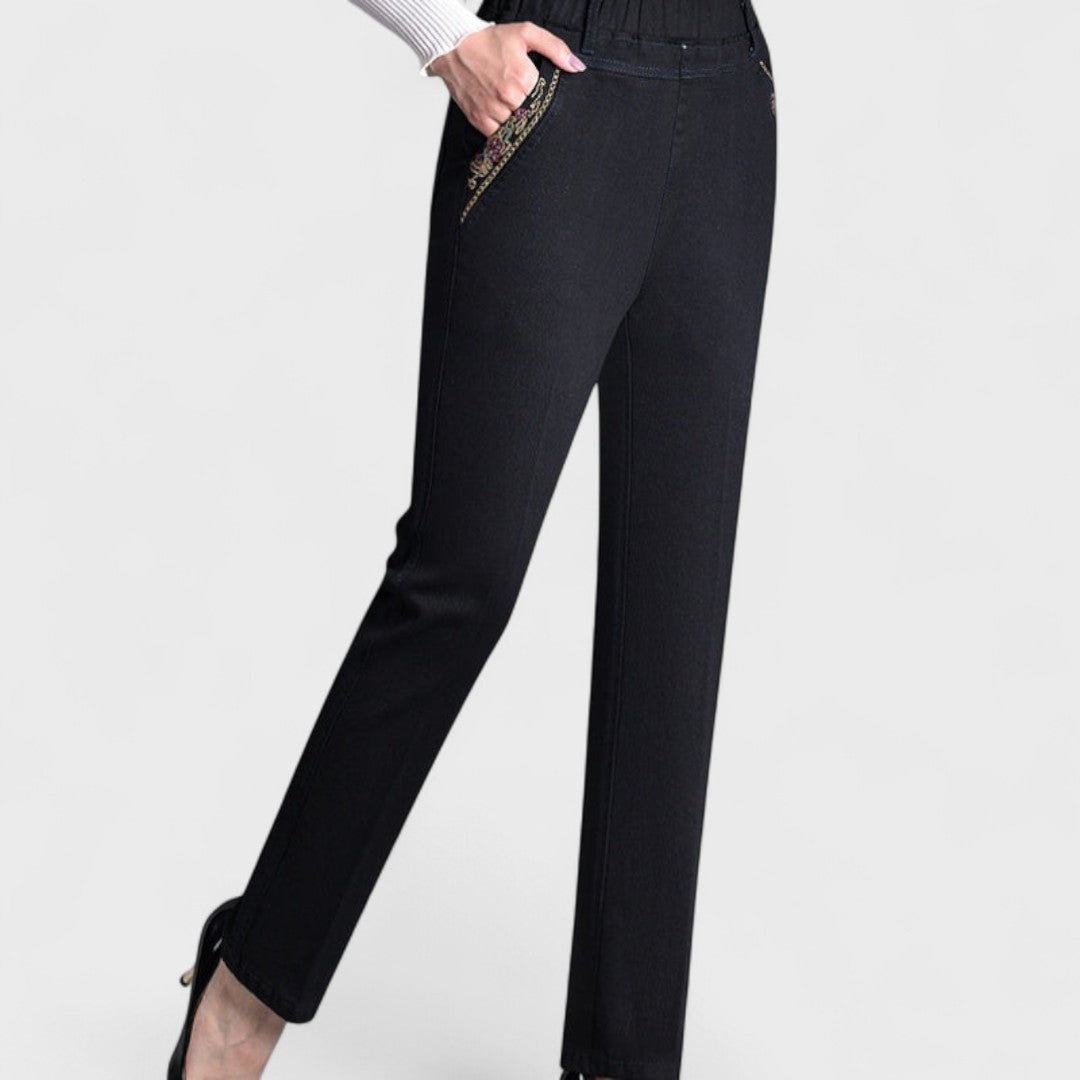 Anna | Women's Comfortable Stretch-Jeans with Side Pockets and Elastic Waistband