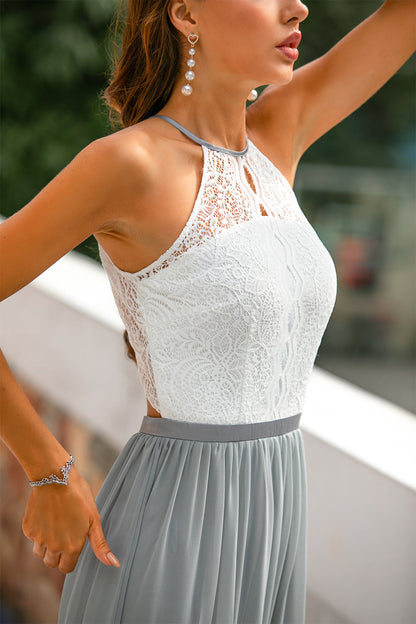 Nicole | Women's Halter Maxi Dress for Wedding Guests