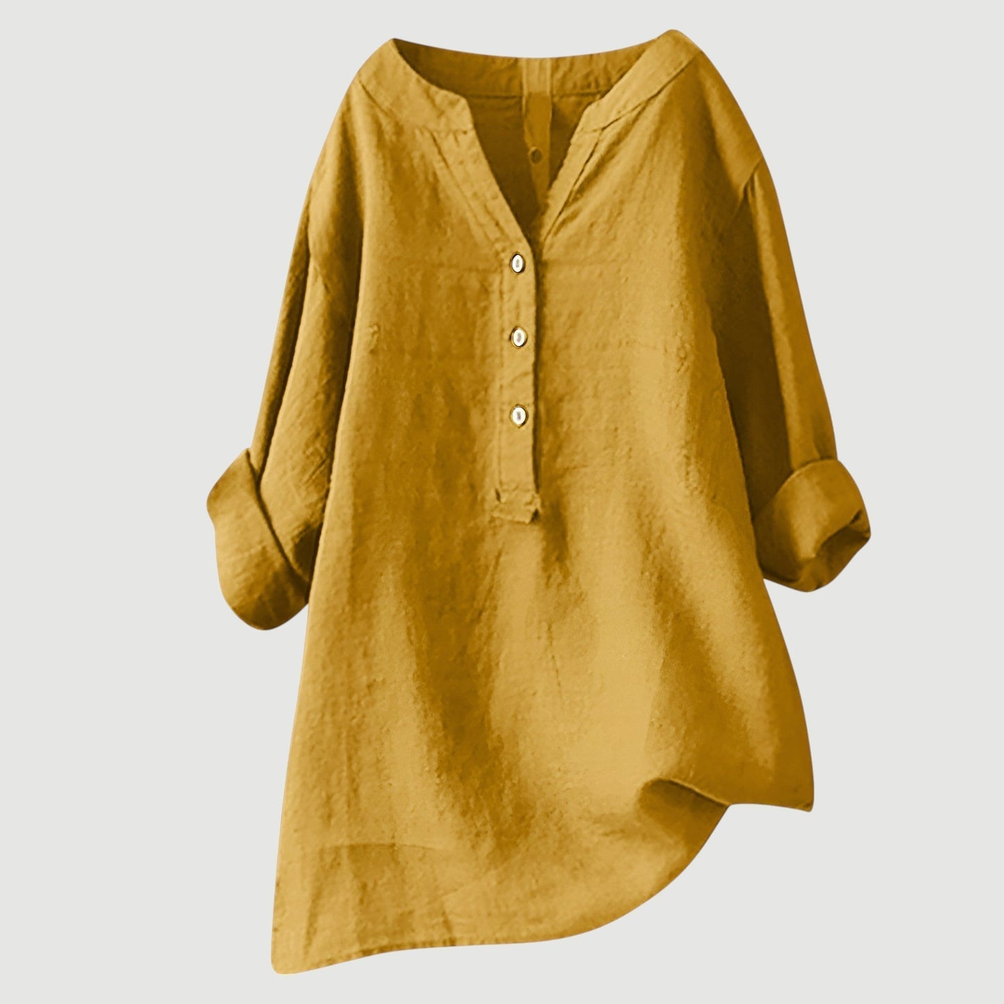 Alma Oversized V-Neck Women's Elegant Blouse