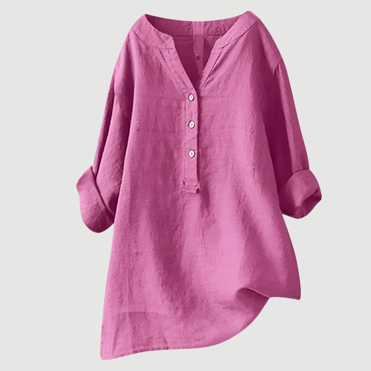 Alma Oversized V-Neck Women's Elegant Blouse