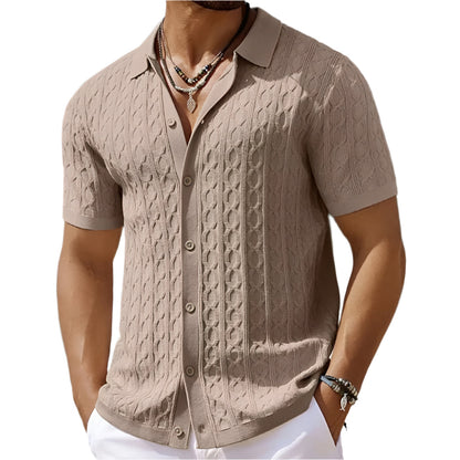 Riccardo | Men’s Structured Button-Up Polo Shirt