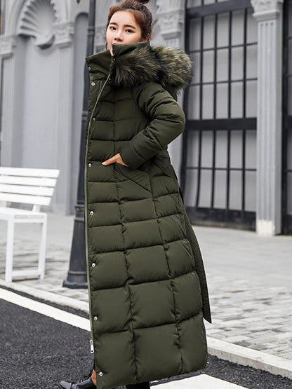 Franziska | Women's Long Quilted-Winter Coat with Hood