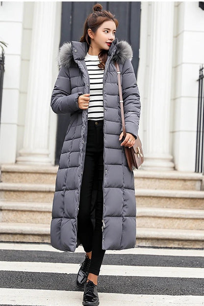 Franziska | Women's Long Quilted-Winter Coat with Hood