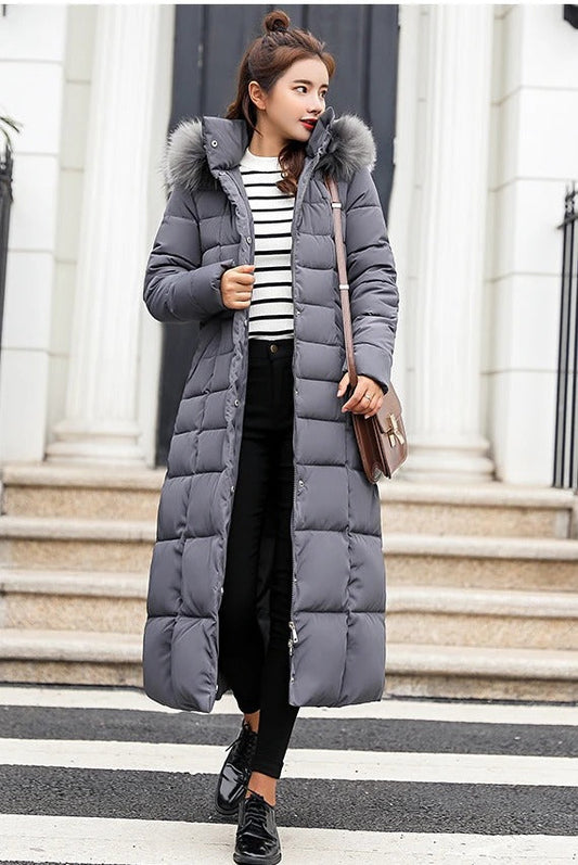 Franziska | Women's Long Quilted-Winter Coat with Hood
