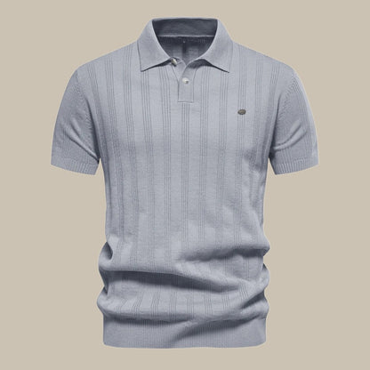 Riccardo | Men’s Structured Button Polo Knit Shirt