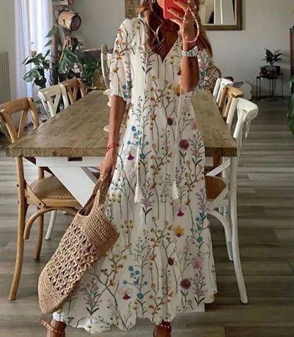 AURORA Maxi V-Neck Beach Women's Dress
