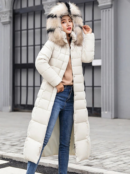Franziska | Women's Long Quilted-Winter Coat with Hood