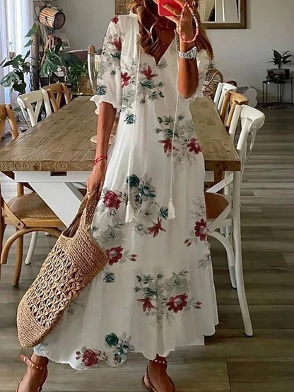 AURORA Maxi V-Neck Beach Women's Dress