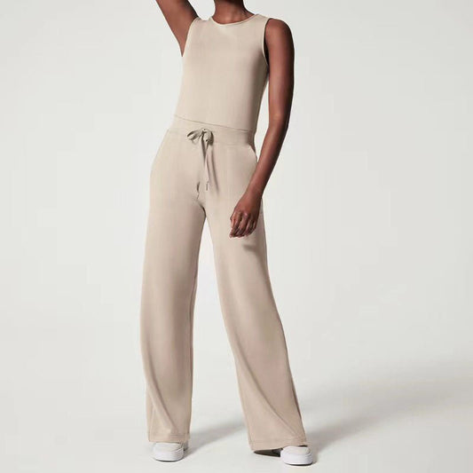 Irene | Women's Breathable Wide-Leg High-Waist Jumpsuit